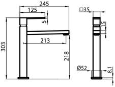 Kuhinjska armatura Foster TRE ALTO 8468 000 